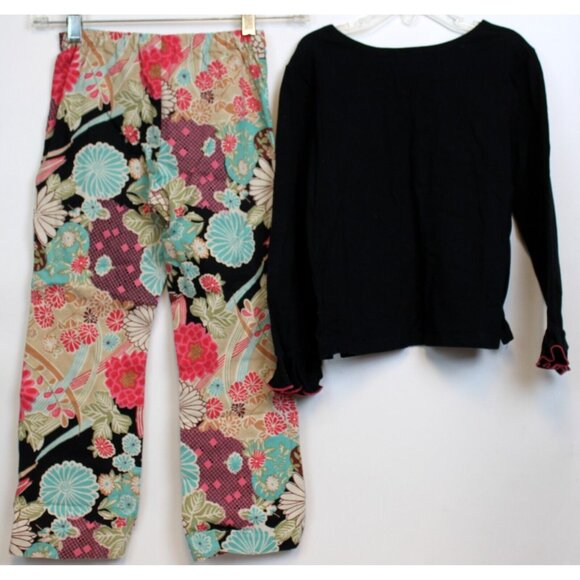 CottonTail Originals 2pc Outfit Shirt Pants Asian Inspired Print Flower 6x Fall - Picture 9 of 13